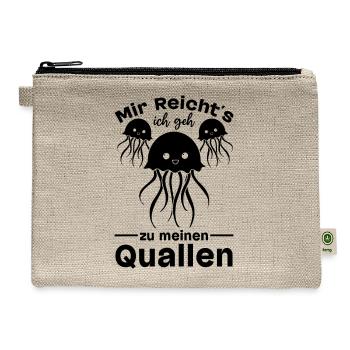 I've Had Enough I'll Go To My Jellyfish - Hemp Carry All Pouch - natural - Front