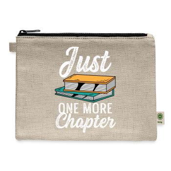 One more Chapter Booklover Gift - Hemp Carry All Pouch - natural - Front