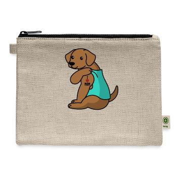 I Love Mom Tattoo Vizsla - Hemp Carry All Pouch - natural - Front