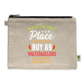 No One Wonders Humorous Person Gift - Hemp Carry All Pouch - natural - Front