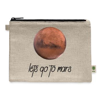 Lets go to Mars - Hemp Carry All Pouch - natural - Front
