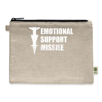 Emotional support missile - Hemp Carry All Pouch - natural - Front