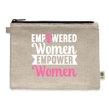 Feminist Womens Rights Female - Hemp Carry All Pouch - natural - Front