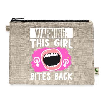 Feminist Womens Rights Female - Hemp Carry All Pouch - natural - Front