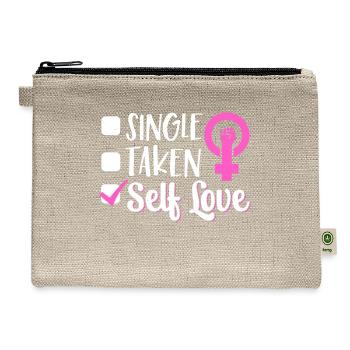 Feminist Womens Rights Female - Hemp Carry All Pouch - natural - Front