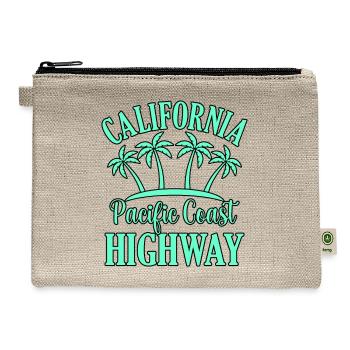 California Pacific Coast Highway Gift - Hemp Carry All Pouch - natural - Front