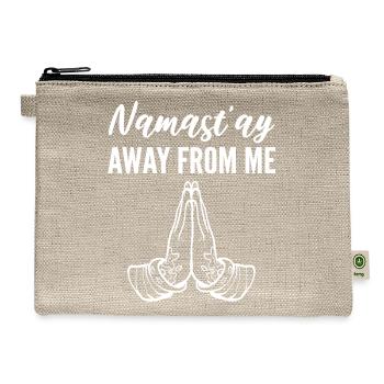 Away From Me Yogi Gift - Hemp Carry All Pouch - natural - Front