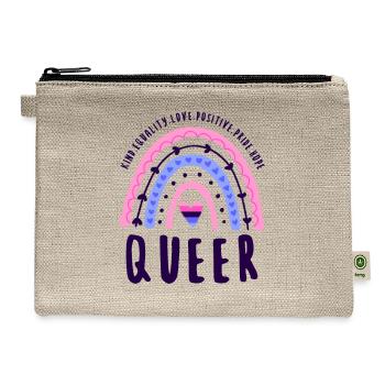 Omnisexual Pride Queer Omnisexual - Hemp Carry All Pouch - natural - Front
