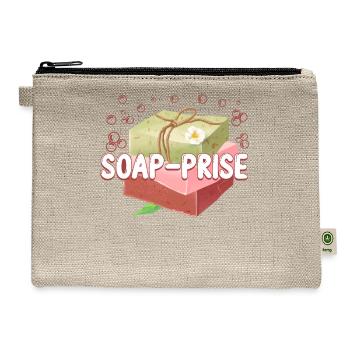 Soap Making Crafting Pun - Hemp Carry All Pouch - natural - Front