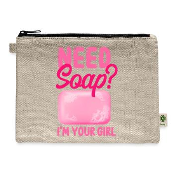 Soap Making Crafting Need Soap? - Hemp Carry All Pouch - natural - Front