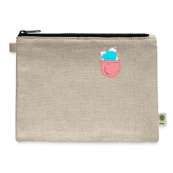 Soap Making Crafting Pocket - Hemp Carry All Pouch - natural - Front