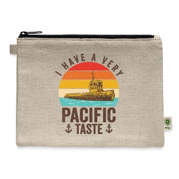 Tugboat Sailing Pacific Sea Breeze Watercraft - Hemp Carry All Pouch - natural - Front