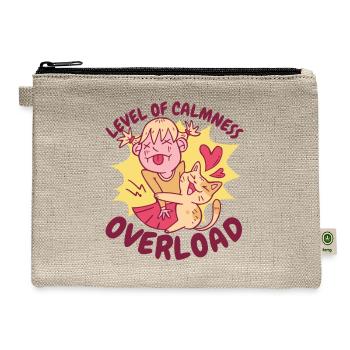 Level of calmness girl hug Level of calmness girl - Hemp Carry All Pouch - natural - Front