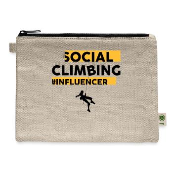 Social Media Influencer Social Climbing Meme - Hemp Carry All Pouch - natural - Front
