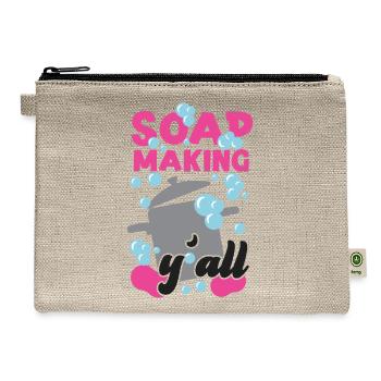 Soap Making Crafting Soap Making - Hemp Carry All Pouch - natural - Front