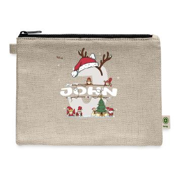 John Christmas - John Name funny Xmas - Hemp Carry All Pouch - natural - Front