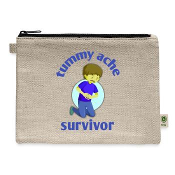 Tummy Ache Survivor - Hemp Carry All Pouch - natural - Front