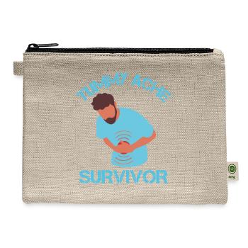 Tummy Ache Survivor Stomachache - Hemp Carry All Pouch - natural - Front