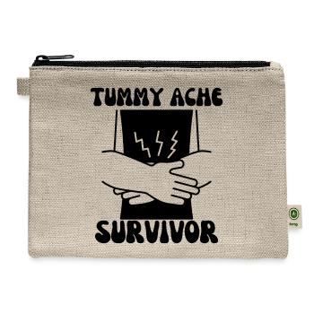 tummy ache survivor - Hemp Carry All Pouch - natural - Front