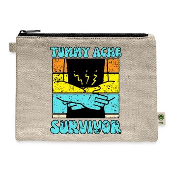 tummy ache survivor - Hemp Carry All Pouch - natural - Front