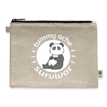Tummy Ache Survivor - Hemp Carry All Pouch - natural - Front