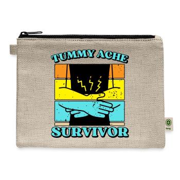 Tummy Ache Survivor - Hemp Carry All Pouch - natural - Front