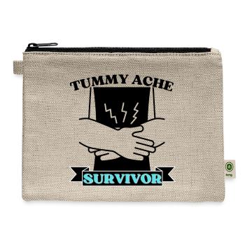 Tummy Ache Survivor - Hemp Carry All Pouch - natural - Front