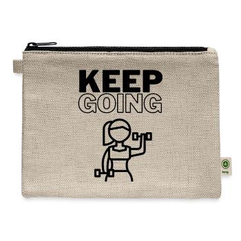 Keep Going - Hemp Carry All Pouch - natural - Front