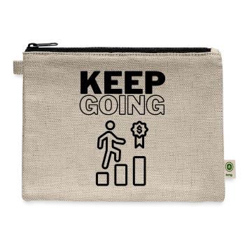 Keep Going - Hemp Carry All Pouch - natural - Front