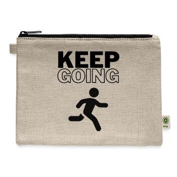 Keep Going - Hemp Carry All Pouch - natural - Front