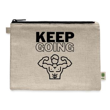 Keep Going - Hemp Carry All Pouch - natural - Front