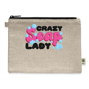 Soap Making Crafting Crazy Soap - Hemp Carry All Pouch - natural - Front