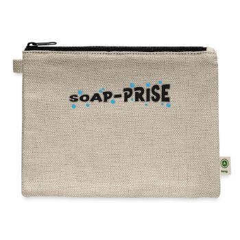 Soap Making Crafting Pun - Hemp Carry All Pouch - natural - Front