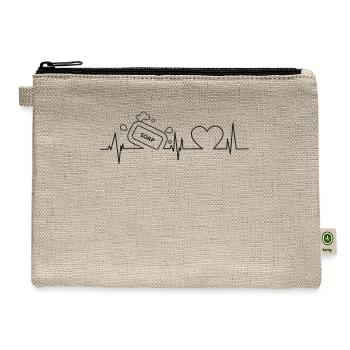 Soap Making Crafting Heartbeat - Hemp Carry All Pouch - natural - Front