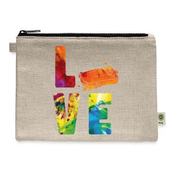 Soap Making Crafting Watercolor - Hemp Carry All Pouch - natural - Front