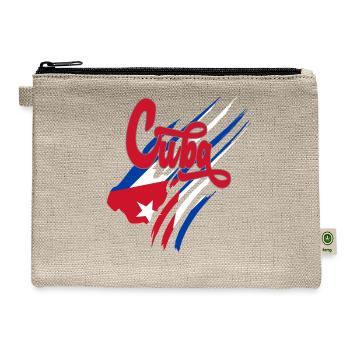 Cuban flag Cuba - Hemp Carry All Pouch - natural - Front