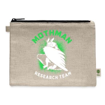 Mothman Research Team Cryptozoology For Men - Hemp Carry All Pouch - natural - Front