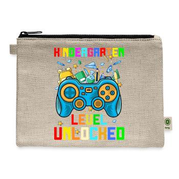 Kindergarten Level Unlock - Hemp Carry All Pouch - natural - Front