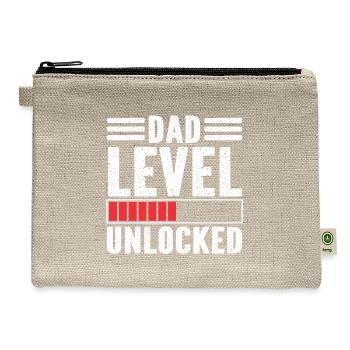 Dad Level Unlocked - Hemp Carry All Pouch - natural - Front