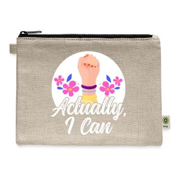 Feminist Women's Rights Female - Hemp Carry All Pouch - natural - Front