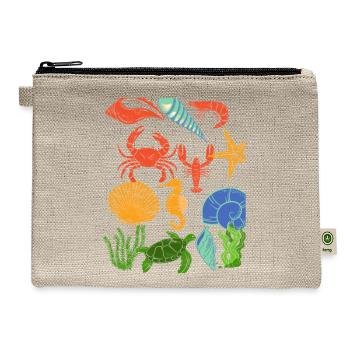 crustacean core - Hemp Carry All Pouch - natural - Front