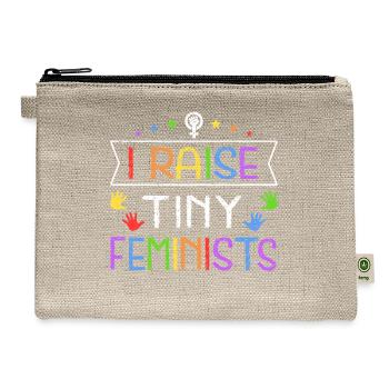 Feminist Women's Rights Female - Hemp Carry All Pouch - natural - Front