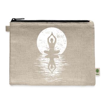 Yogi Yogini Health Meditation Outfits Girls Women - Hemp Carry All Pouch - natural - Front