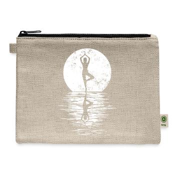 Yogi Yogini Health Meditation Outfits Girls Women - Hemp Carry All Pouch - natural - Front