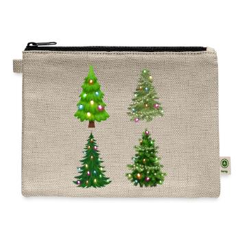 Christmas Tree With Led Light Pine Tree - Hemp Carry All Pouch - natural - Front