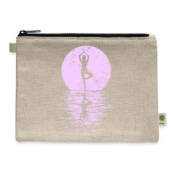 Yogi Yogini Health Meditation Outfits Girls Women - Hemp Carry All Pouch - natural - Front