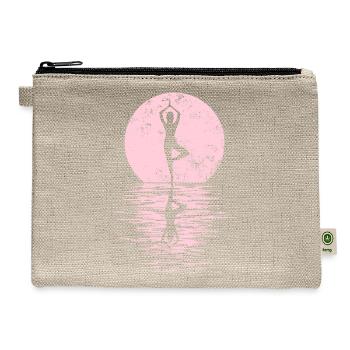 Yogi Yogini Health Meditation Outfits Girls Women - Hemp Carry All Pouch - natural - Front