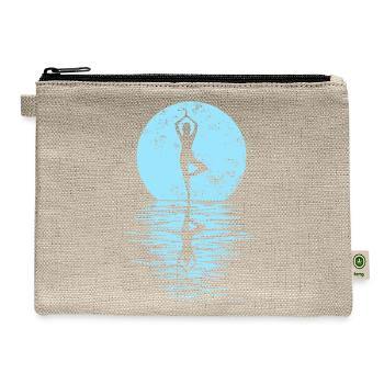 Yogi Yogini Health Meditation Outfits Girls Women - Hemp Carry All Pouch - natural - Front