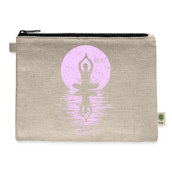 Yogi Yogini Health Meditation Outfits Girls Women - Hemp Carry All Pouch - natural - Front