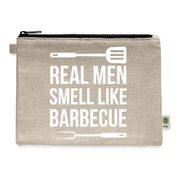 20200715 Real Men Smell Like Barbecue - Hemp Carry All Pouch - natural - Front